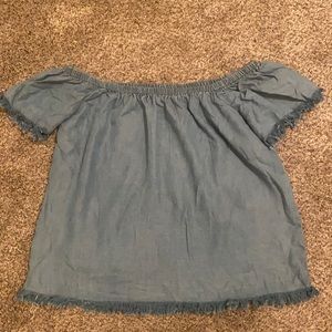 Miami Blue Off-Shoulder Blouse (Size: S)